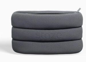 Staze Smell Proof Bag dark gray odor-blocking travel storage pouch with zipper and logo.